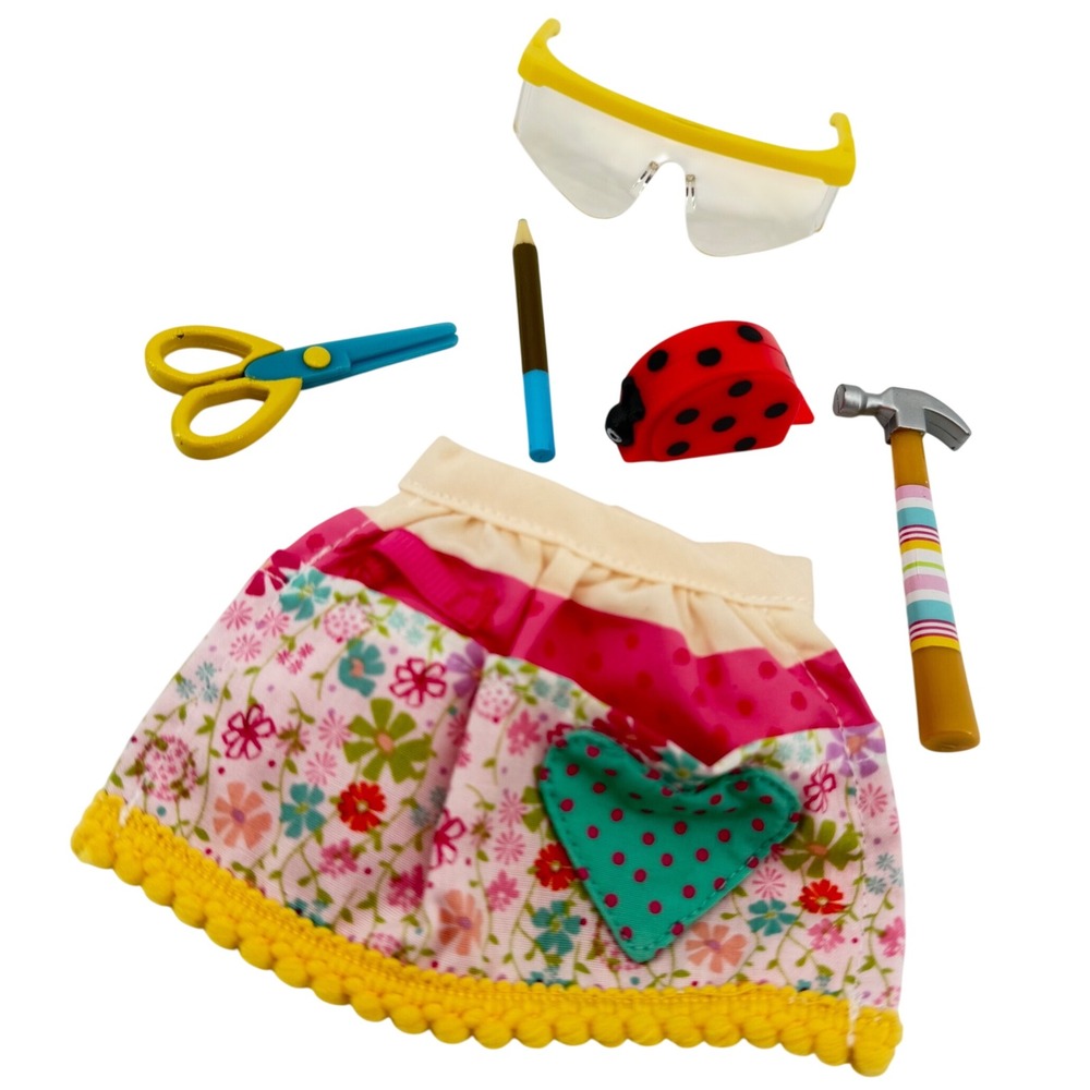 American Girl WellieWishers Make It Great Playset 14.5" Doll Pink Skirt Tool Set